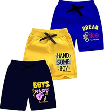 Diamond Art Collection Boys Loopknit Short Combo Pack of 3