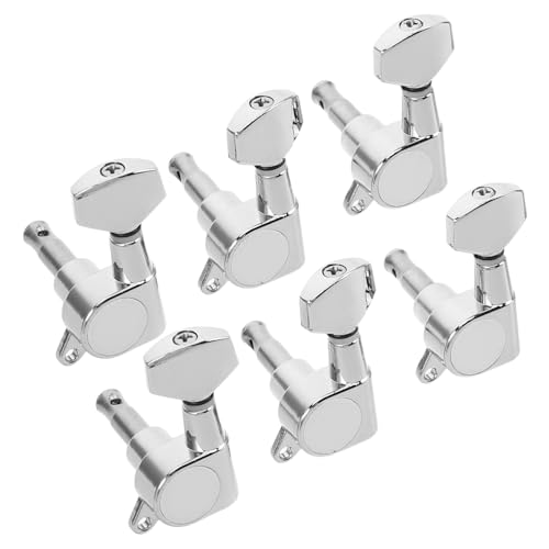 Totority Full-enclosed Guitar Tuning Heads 6pcs Square Button Tuning Pegs Set for