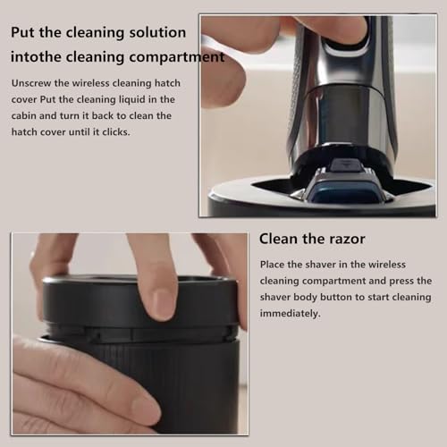 Replacement Quick Cleaning Pod Compatible with Philips Norelco 2nd Generation Series 7000 and Series 9000 Series 5000 Angular polygon Shavers