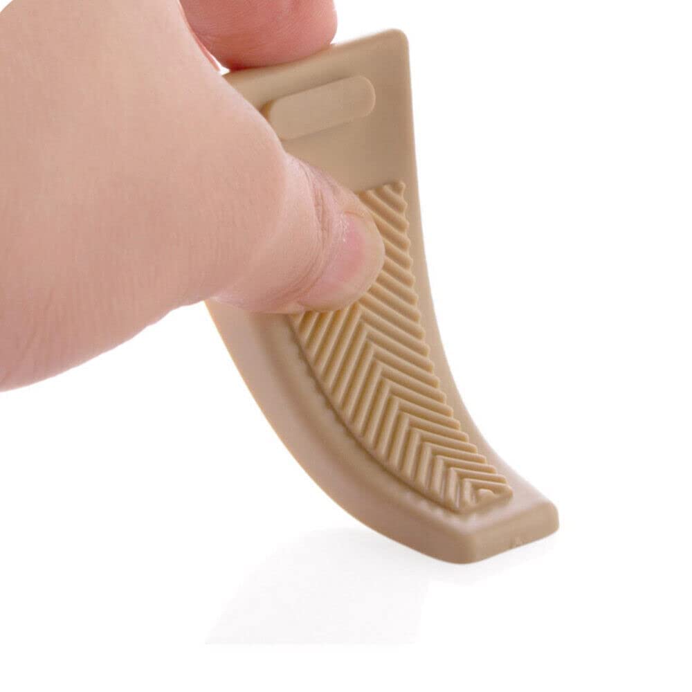Prostuff.in Door Stopper Finger Protector Door Stopper Wedge Shaped Rubber Home Office Door Stoppers Stackable Beige Color, 2 Pcs 2