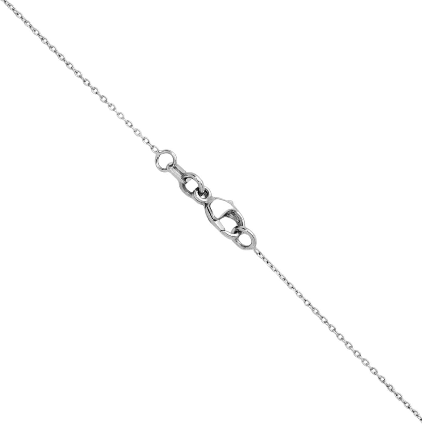 IceCarats Platinum 0.72 carat Lab Diamond 1mm Dainty Station Cable Chain Necklace Round Cut, Prong Set