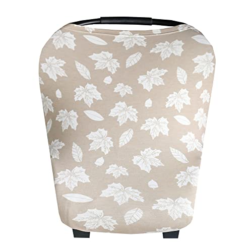 Image of Copper Pearl Nursing Cover for Breastfeeding - Multi-Use Baby Car Seat Cover, Stroller Cover & Breast Feeding Cover Up for Women, Stretchy Breathable High Quality Cover for Boy or Girl, Oak
