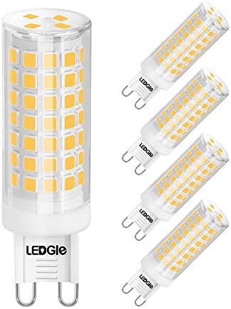 LEDGLE 5 Pack G9 LED Light Bulbs, 700lm Non-dimmable 88LEDs 8W Equivalent to 80 Watt Halogen Bulb, No Flicker Bulb Warm White 3000K