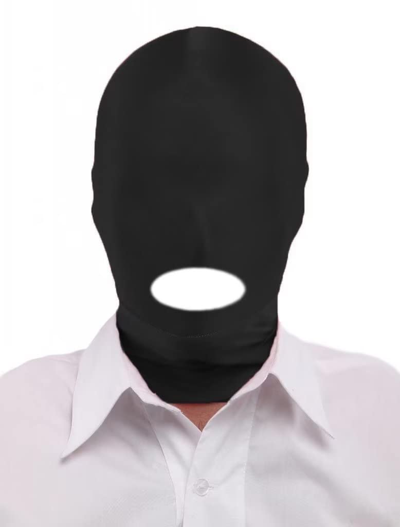 HowriisUnisex Adult Spandex Zentai Mouth Holes Hood Mask For Halloween Costume