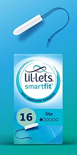 Lil-Lets Non-Applicator Lite Tampons, 1 Pack of 16, Light Flow