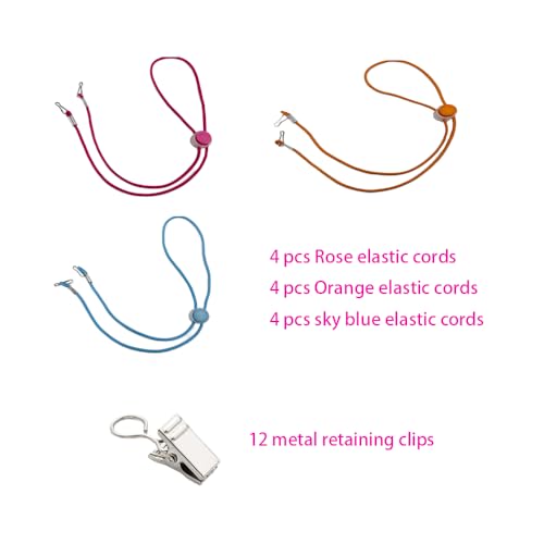 Image of TTBellok 24 Pcs Universal Fabric Holders, Adjustable Cross Stitch Fastening, Embroidery Side Clips for Scroll Rod Canvas