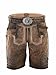Produktbild Krüger Herren Trachten Lederhose kurz, Modell: Zeus mit Gürtel, Knielang, Art.-Nr. 096628-0-0007, 54, braun