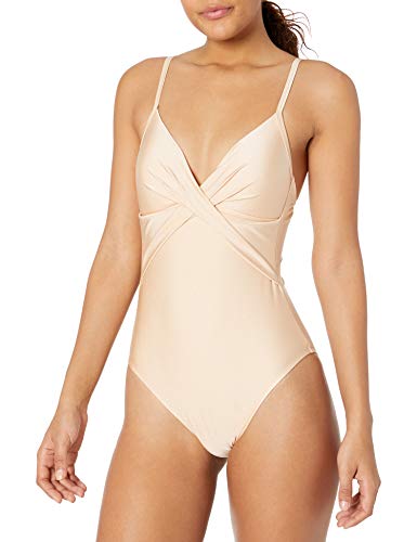 Kenneth Cole New York Women's Standard Over The Shoulder Push Up Mio One Piece Swimsuit, Sand//Nudes, S #TOP15