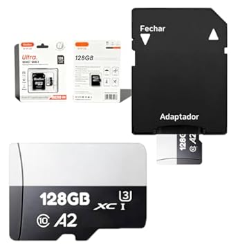 Micro SD 128GB Full HD com adaptador