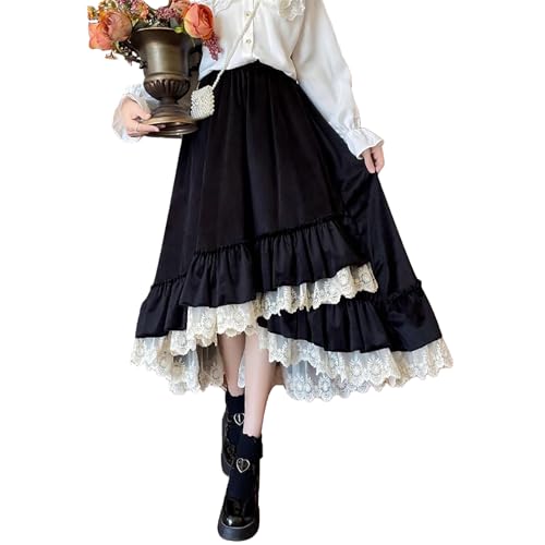 [Lilikakoi] �����O�X�J�[�g ���[�f�B�X �v���[�c�X�J�[�g ���[�X�� �X�N�[���X�J�[�g �n�C�E�G�X�g �����[�^ �t���� �`���C�� �v�����Z�X ���킢�� �w�@�� �ӂ�ӂ� �N���V�J�� �P�n �t �H �~