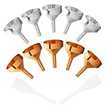 OATIPHO 12pièces Lot De Mini Entonnoirs Métal Avec Pipettes Pour Remplir Petits Flacons ...