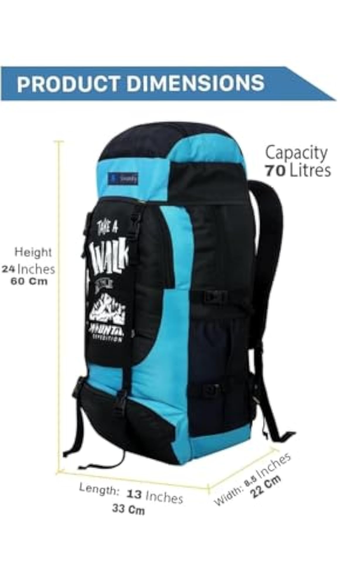 Travel Backpack for Hiking and Camping, Unisex