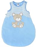 Jacky Baby Jungen Serie Bear Jeans Strampler Bodies Sets Schlafsäcke (62/68, Schlafsack ärmellos)