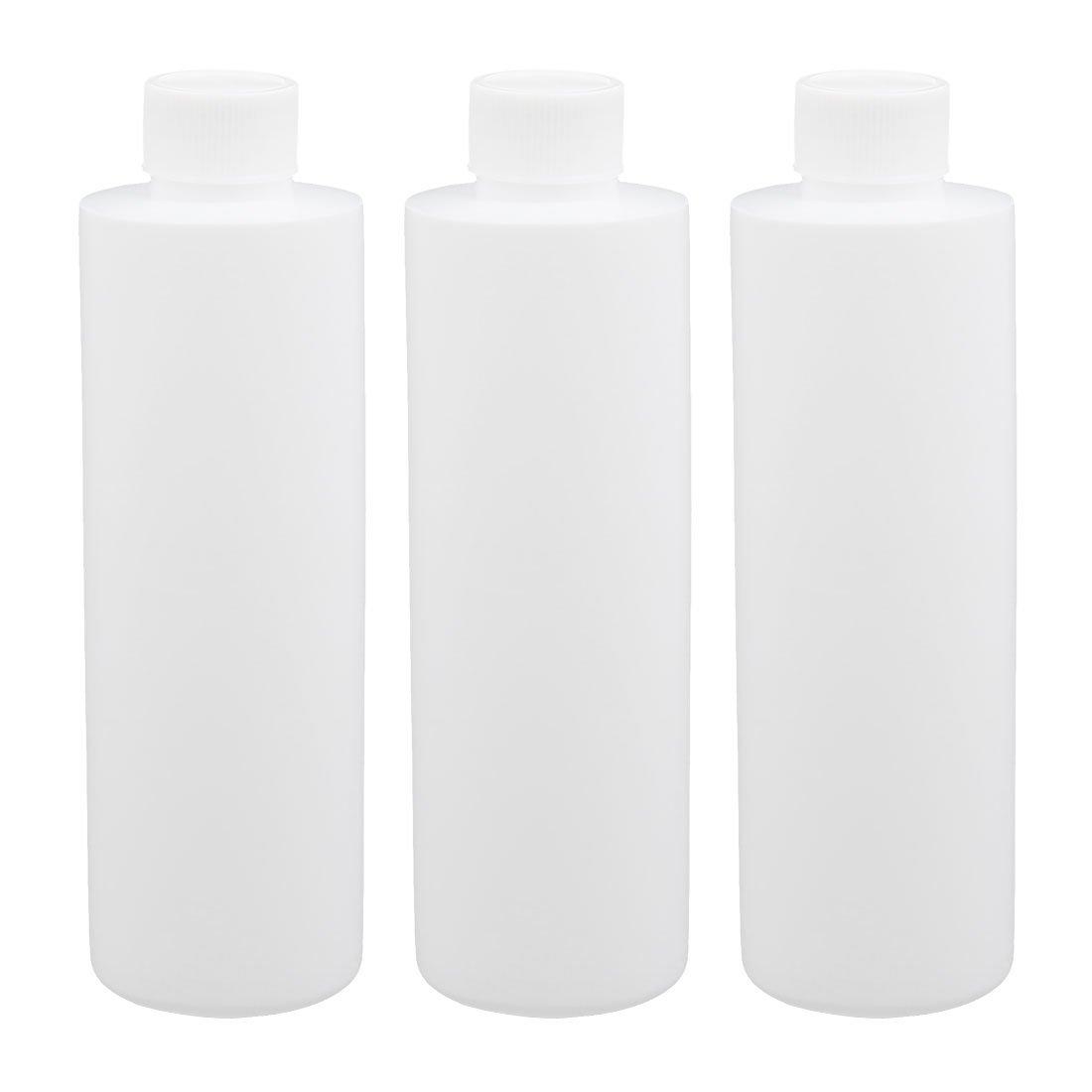 Aexit 3pcs 6.8oz gauge HDPE Plastic White Refillable Narrow Mouth Storage Bottle Jar