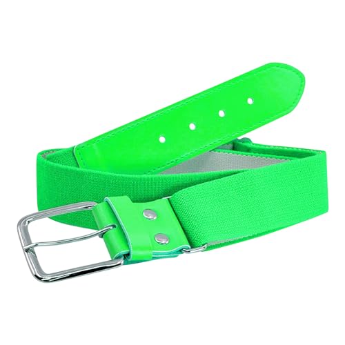 Baseball Softball Elastic Belt, Youth and Adult Sizes - Neon Green