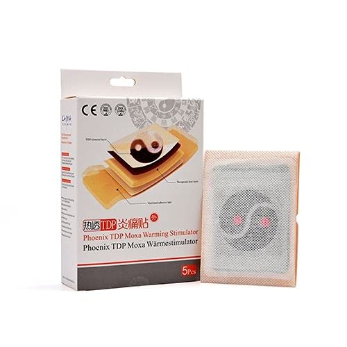 TDP Moxa Warming Stimulator: 33 Essential Minerals | Self-Activating Heat Plaster: 12 Hours of Heat, Hypoallergenic Adhesive Plaster, Pain Relief & Muscle Comfort, Natural Ingredients, 5 Plasters