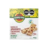 Campo Vivo Barras Orgánicas Amaranto, Fresa y Manzana, 100g