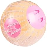 IWEJ 透明ポータブルボールエクササイズボール ペット用スポーツゲームアクセサリー 猫や小動物の運動・遊びに最適 ドラえもん・オオカミ等のデザインが楽しい ランニングボールとして室内外で活用可能 ペットのストレス発散と運動不足解消に役立つ (18.5CM,C)