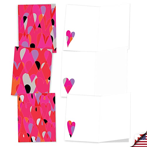 Image of The Best Card Company - 20 Assorted Blank Note Cards Box Set 4 x 5.12 Inch with Envelopes (10 Designs, 2 Each) - Love You Lots AM10330OCB-B2x10