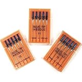 Janome Blue Tip Sewing Machine Needles Size 75/11, 3 X 5/Pk Needles