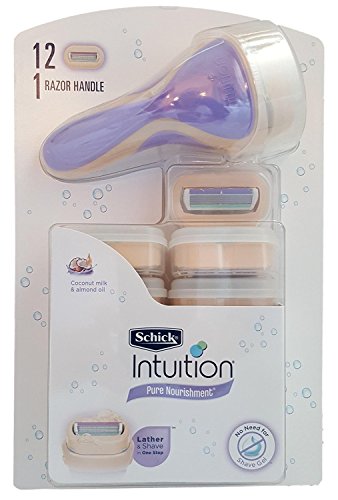 Schick Intuition Pure Nourishment Razor with 12 Cartridges