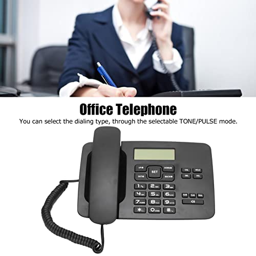 Teléfono alámbrico con pantalla LCD y contestadora miniatura 4