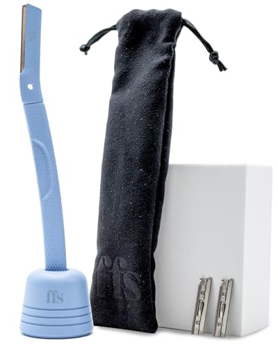 Dermaplaning Kit For Facial Hair Removal, Exfoliation & Eyebrow Shaper - Ffs Beauty Metal Dermaplaning Tool W/ 2X Dermaplaning Blades For Face, Derma 
