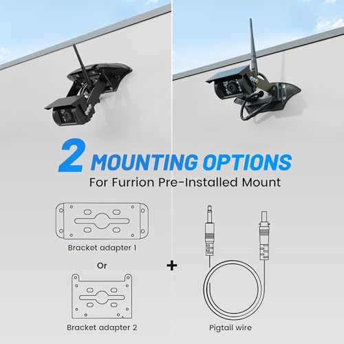 Image of EWAY Wireless RV Backup Camera for Furrion Pre-Wired System: 5 inch IPS Monitor & 1080P Back Up Cam Flexible Rear View Waterproof w /IR Night Vision, Easy Setup for RVs Campers Travel Trailers Motorhomes