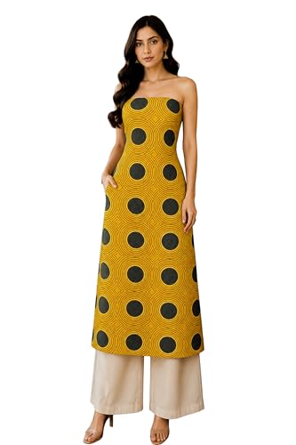 Image of Ethnics of Kutch Womens's Ajrakh Modal Silk Natural Dye Hand Block Print Unstitched Kurta Fabric