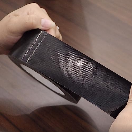 CHUANGSEED 3 Rollen Panzertape extra stark, Gewebe-Klebeband 27.4 m x 50 mm – Wasserdichtes Reparaturband für innen & außen gewebeverstärktes Reparaturband(Schwarz 3 Rollen)
