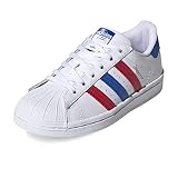 adidas Superstar, Zapatillas de Deporte Unisex niños, Footwear White Blue Scarlet, 32 EU