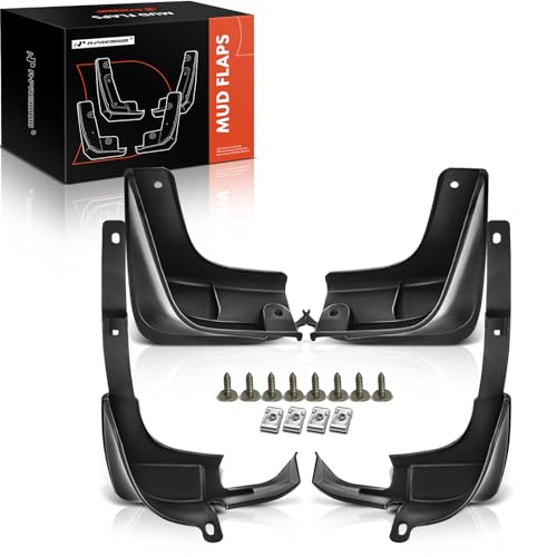 A-Premium Mud Flaps Compatible with Toyota Corolla 1998 1999 2000 2001 2002 Sedan, No Drilling Required Mud Guards with Hardware Accessories, Set of 4 Front and Rear