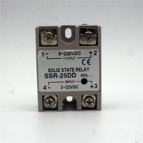 Relais statique monophasé SSR-25DD à coque blanche de contrôle DC à DC 1 pièce
