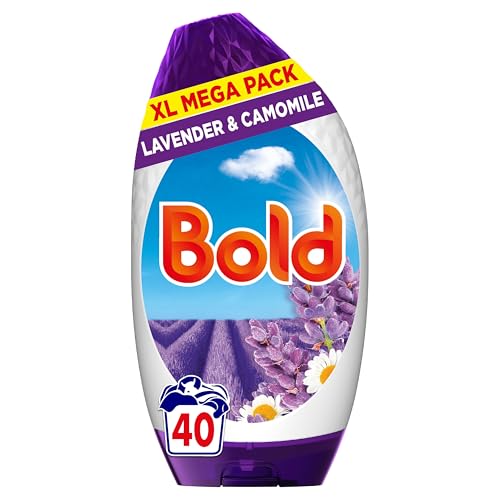 Bold Lavender and Camomile Liquid Laundry Detergent Gel 40 Washes 1.32L Outdoor Freshness that Lasts and Lasts
