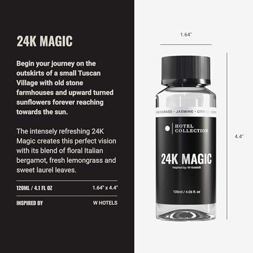 Hotel Collection Diffuser Oil - 24K Magic - Aromatherapy Essential Fragrance Oil - Citrus, Lemongrass, and Jasmine - 120mL 4.1 Fl oz by Aroma360 - Image 3