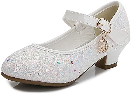 APELPES Girl's Toddler/Little Kid/Big Kid Mary Jane Ballerina Flat Shoes (8 M US Toddler, White, Numeric_8)