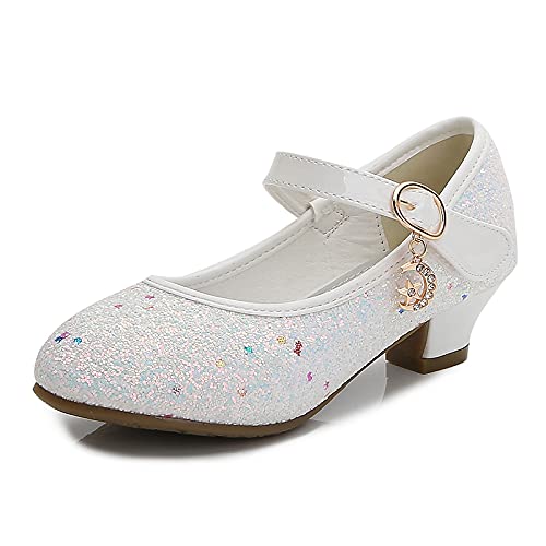 Apelpes Girl's Toddler/Little Kid/Big Kid Mary Jane Ballerina Flat Shoes (8 M Us Toddler, White, Numeric_8) #TOP26