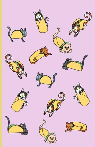 Funny Cat Taco Notebook Journal for Work – Cute Kawaii Cat Burrito Design – Lined Notebook for Notes, Planning, School & Office