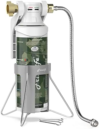 FRIZZLIFE RV Water Filter-NSF/ANSI 53&42 Certified Inline Hose Filter for RV-0.5 Micron High Water Pressure, Reduce Chlorine, Lead, Heavy Metals, Odors - for Marine, Camper, Garden, MV99