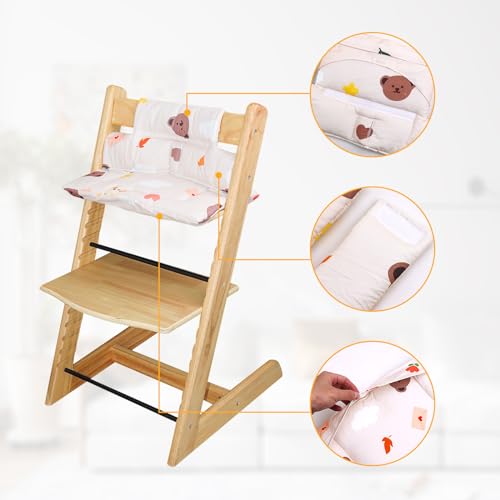 Image of for Tripp Trapp High Chair Cushion, Soft and Comfortable for Tripp Trapp High Chair Cushion, for Tripp Trapp Cushion Set Makes It Safer and More Comfortable for Baby to Sit On (Cloud Bear)