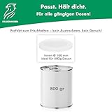 Falkenhorn Dosendeckel für Tierfutter – 2 Stück für 800g Hundefutter & Katzenfutter Dosen – Lebensmittelecht, Spülmaschinenfest, Wiederverwendbar, Made in Germany – Frische & Geruchsbindung