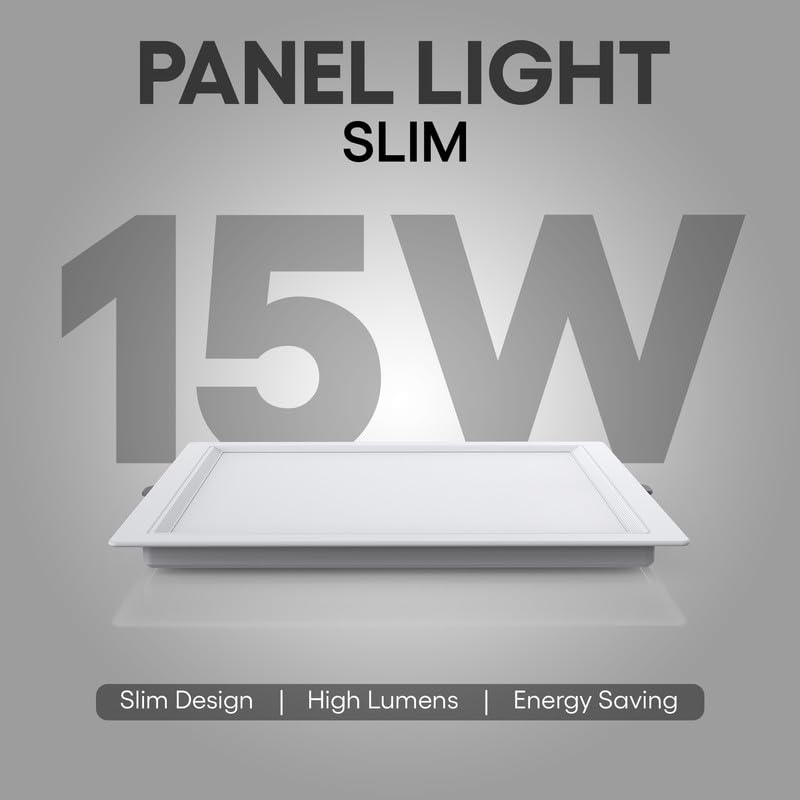 Image of Hi-Fi OLLO 15-watt Square LED Downlighter | LED Ceiling Light for Home and Hall | Cut Out: 68 mm, Color: Warm White Light, (3000K) Pack of 10-Polycarbonate