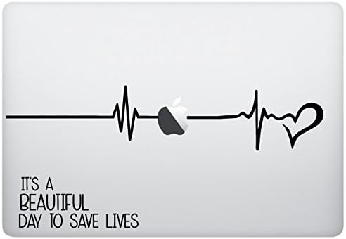 Laptop Sticker Decal - It's a Beautiful Day to Save Lives- Derek Sheperd Skins Stickers