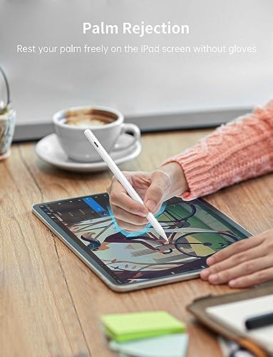 MEKO Stylus Pens for ipad 2018-2022, 13 Minutes Fast Charging iPad Pencil with Palm Rejection, Tilt Sensitivity, Compatible with iPad Air 3-5, iPad Mini 5/6, iPad 6-10, iPad Pro 11", iPad Pro 12.9"