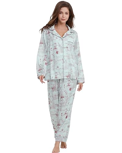 Image of YiNi LuLu Womens Silk Satin Pajamas Set Button Down 2 Piece Pjs Long Sleeve Oversized Sleepwear with Pockets