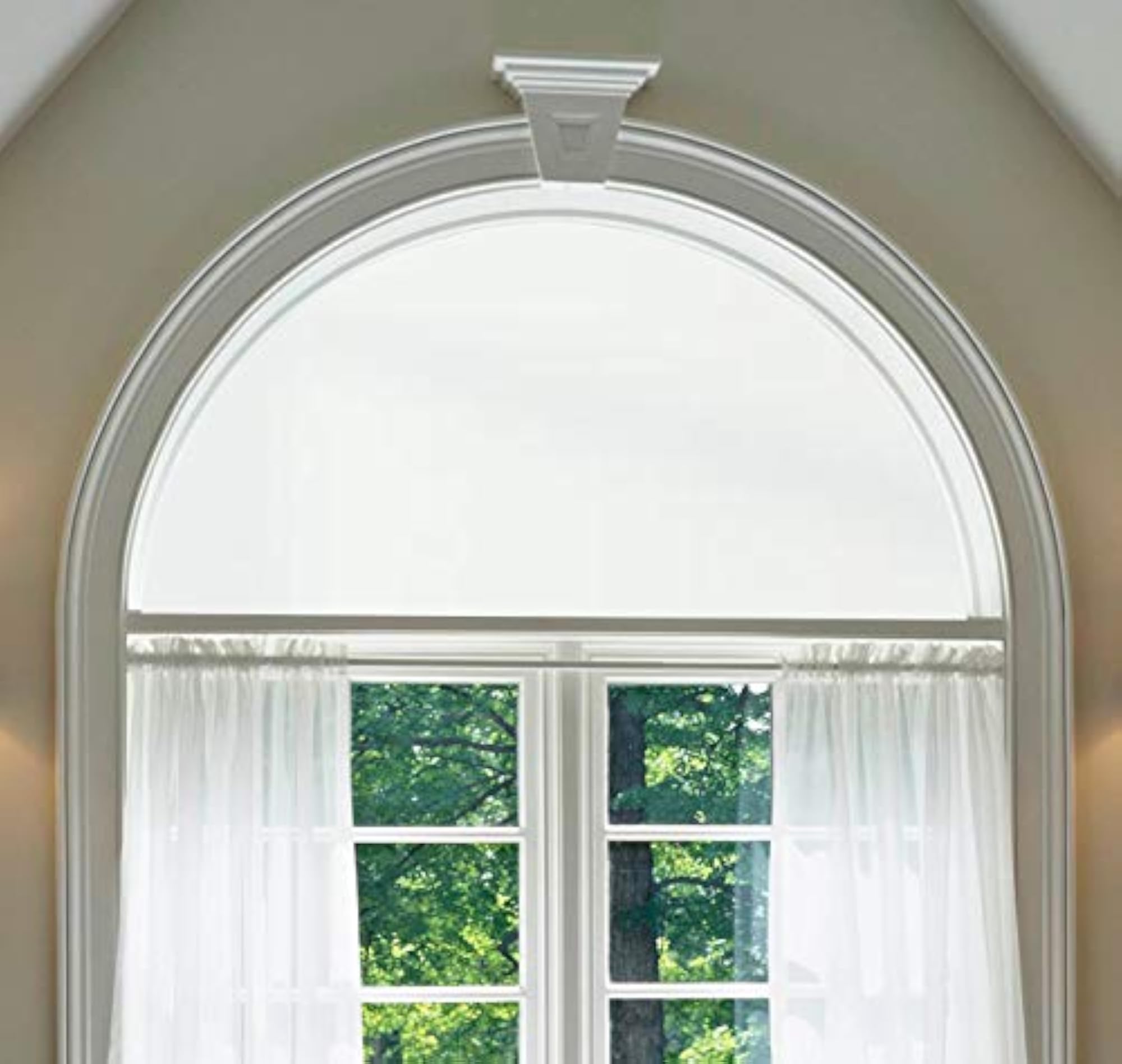 Precut Custom Arched Window Film, White