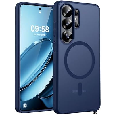 TOCOL for Samsung Galaxy S26 Ultra Case, Built-in Magnetic Ring, Drop Protection, Slim Translucent Matte Phone Case for Galaxy S26 Ultra 6.9 inch (Dark Blue)