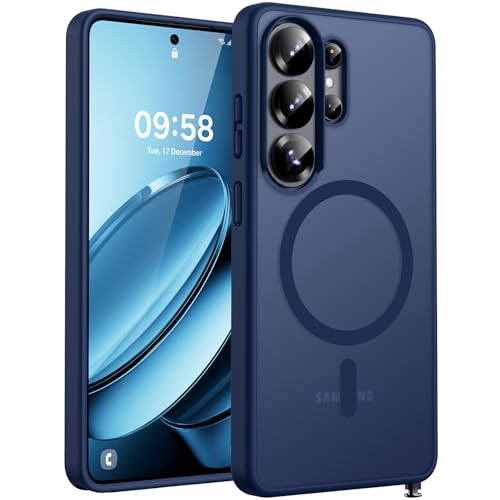 TOCOL for Samsung Galaxy S26 Ultra Case, Built-in Magnetic Ring, Drop Protection, Slim Translucent Matte Phone Case for Galaxy S26 Ultra 6.9 inch (Dark Blue) by TOCOL - Used condition - US$7.11