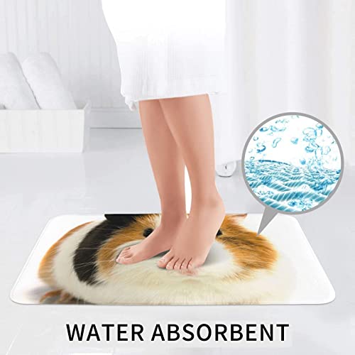 DEPILA Badezimmer 3-teiliges Badezimmerteppich-Set mit niedlichem Meerschweinchen-Druck 3-teiliges Badezimmerteppich-Set mit Badematte + Kontur + Toilettendeckelbezug, rutschfeste Unterlage Sets – Bild 7
