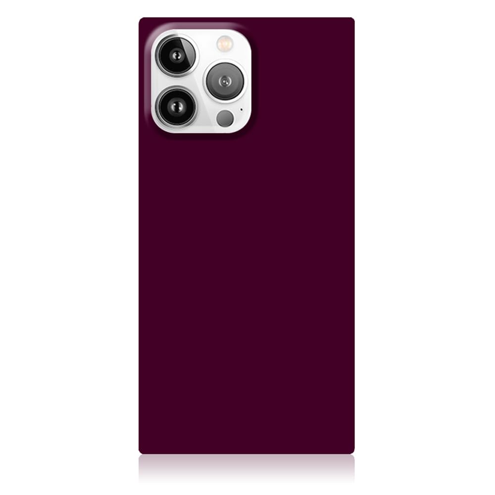 FLAUNT Official Square Protective Case - Compatible with iPhone 15 Pro - Compatible with MagSafe - Stylish Drop Tested Shockproof Phone Case - The Official Square Phone Case (Burgundy)